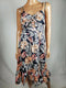 Maison Jules Women High Low Ruffle Hem Sleeveless Knot Dress Floral Print Size 0 - evorr.com