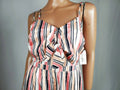 MAISON JULES  Womens Sleeveless Front Tie Casual Dress Pink White Candy Stripes - evorr.com