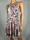 New BAR III Womens Sleeveless Floral Pink Multi Fit Flare Halter Dress Size XS - evorr.com