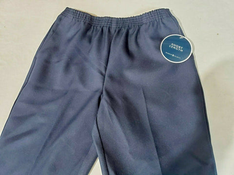 Karen Scott Womens Pull-On Ankle Classic Pants Ruched Elastic Waist Pockets Blue - evorr.com