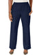 Karen Scott Womens Pull-On Comfort Waist Pants Ruched Elastic Waist Pockets Blue - evorr.com