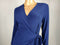 Anne Klein Women Blue Faux Wrap Tunic Dress 3/4 Sleeve Stretch Size S - evorr.com
