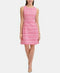 New TOMMY HILFIGER Women Sleeveless Pink Striped Dress Fit Flare Size 16 - evorr.com
