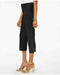JM COLLECTION Women Black Stretch Capri Cropped Pants Embellish Hem Pull On 2XL - evorr.com