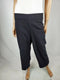 JM COLLECTION Women Black Stretch Capri Cropped Pants Embellish Hem Pull On 2XL - evorr.com
