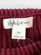 STYLE&CO Women Long Sleeve Red Chiffon Hem Pullover Scoop Neck Sweater Petite PP - evorr.com