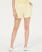 Maison Jules Women Yellow White Checks Shorts Casual Size 6 - evorr.com