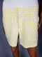 Maison Jules Women Yellow White Checks Shorts Casual Size 6 - evorr.com
