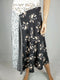 New Calvin Klein Women Black Mix Print A-Line Skirt Casual Size 12 - evorr.com