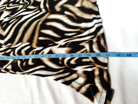 INC CONCEPTS Women Brown Zebra Printed Knee Length Skirt Casual Stretch Size XS - evorr.com