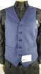 MARC NEW YORK Mens Blue Five Button Tuxedo Vest Jacket Size 40S Sleeveless - evorr.com
