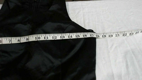 Authentic BETSY & ADAM Women Black Formal Long Party Satin Gown Lined Dress 8