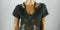 Guess Women Strap V-Neck Cold-Shoulder Short Sleeve Gray Flower Printed Top M - evorr.com