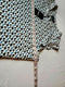 New DKNY Women Blue Geometric Print Sleeveless Ban Neck Blouse Pullover Top 2XL - evorr.com
