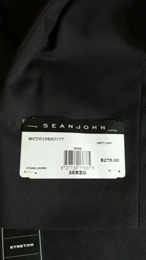 SEAN JOHN Men's Long Sleeve Two Button Blazer Jacket Coat Blazer Stretch Wine 38 - evorr.com