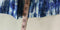 NY Collection Women's Sleeveless Scoop-Neck Space-Dye Blue Peplum Tunic Dress L - evorr.com