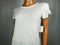 New Free People Womens Short Sleeve White Latte Knit Pullover Blouse Top Small S - evorr.com