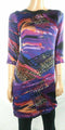 Ralph Lauren Women Multi Printed 3/4 Sleeve Cotton Tunic Dress Chiffon Size 4 - evorr.com