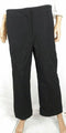 ALFANI Women Tummy Control Capri Cropped Cotton Pants Leather Trim Stretch 12 - evorr.com