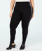 Style&Co. Women Black Pull On Knit Slim Leg Velour Trim Casual Pants Plus 18W - evorr.com