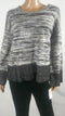 Style&co. Women Long Bell Sleeve Scoop Neck Gray Colorblock Sweater Top Plus 16W - evorr.com