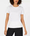 Calvin Klein Women Short Sleeve Scoop Neck Cotton White Blouse Pullover Top S - evorr.com