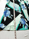 New ALFANI Women Bell Sleeve Black Flower Printed V-Neck Colorblock Blouse Top M - evorr.com