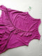 New Maison Jules Women Pink Sleeveless Blouse Top Eyelet Peplum Ruffle Hem Top L - evorr.com