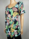 Calvin Klein Women Short Sleeve V-Neck Floral Printed Cotton Blouse Top Plus 3X - evorr.com