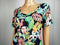 Calvin Klein Women Short Sleeve V-Neck Floral Printed Cotton Blouse Top Plus 3X - evorr.com