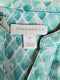 Charter Club Women Sleeveless Aqua Blue Snake Skin Printed Henley Blouse Top S - evorr.com