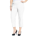 Alfani Women Comfort White Tummy Control Capri Crop Pant Pullon Stretch Plus 20W - evorr.com