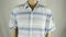 Club Room Mens Dress Shirt Blue Multi color Striped Short Sleeve Button Down 2XL - evorr.com
