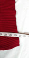 Karen Scott Women V-Neck Long Sleeve Cable-Knit Collar Cotton Red Sweater Top M - evorr.com