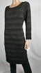 Calvin Klein Women 3/4 Sleeve Scoop-Neck Striped Winter Sweater Tunic Dress XL - evorr.com