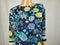 Charter Club Women 3/4 Sleeve Blue Floral Digital Print Blouse Top Size Plus 16W - evorr.com