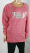 Style&co. Women Long Sleeve Red Joy Embellish Scoop-Neck Sweatshirt Top Plus 16W - evorr.com