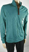 Tasso Elba Men Sweater Blue Mock-Neck 1/4 Zip Piped Green Long-Sleeve Top Large - evorr.com