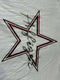 TOMMY HILFIGER Women White STAR Logo Scoop Neck Red Short Sleeve Blouse Top S - evorr.com