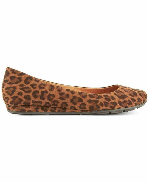 American Rag Women ELLIE Fabric Closed Toe Slide Flats Leopard Ballet Flat 6.5 M - evorr.com