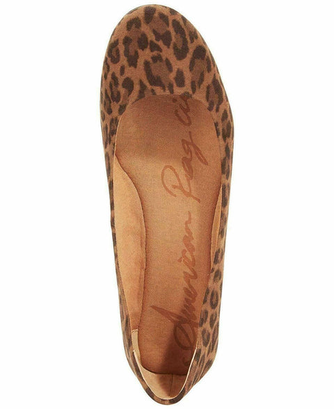 American Rag Women ELLIE Fabric Closed Toe Slide Flats Leopard Ballet Flat 6.5 M - evorr.com