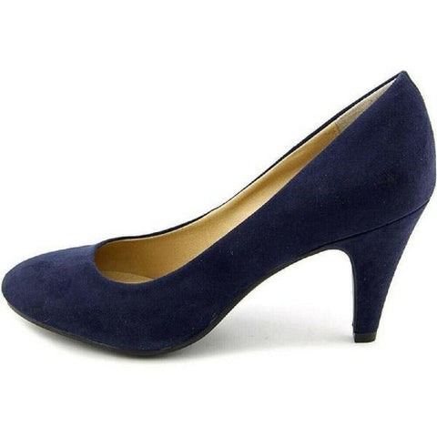 American Rag Womens Felix Fabric Round Toe Classic Pumps 3" Heel Shoe 10 M Blue - evorr.com