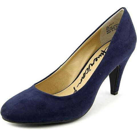 American Rag Womens Felix Fabric Round Toe Classic Pumps 3" Heel Shoe 10 M Blue - evorr.com