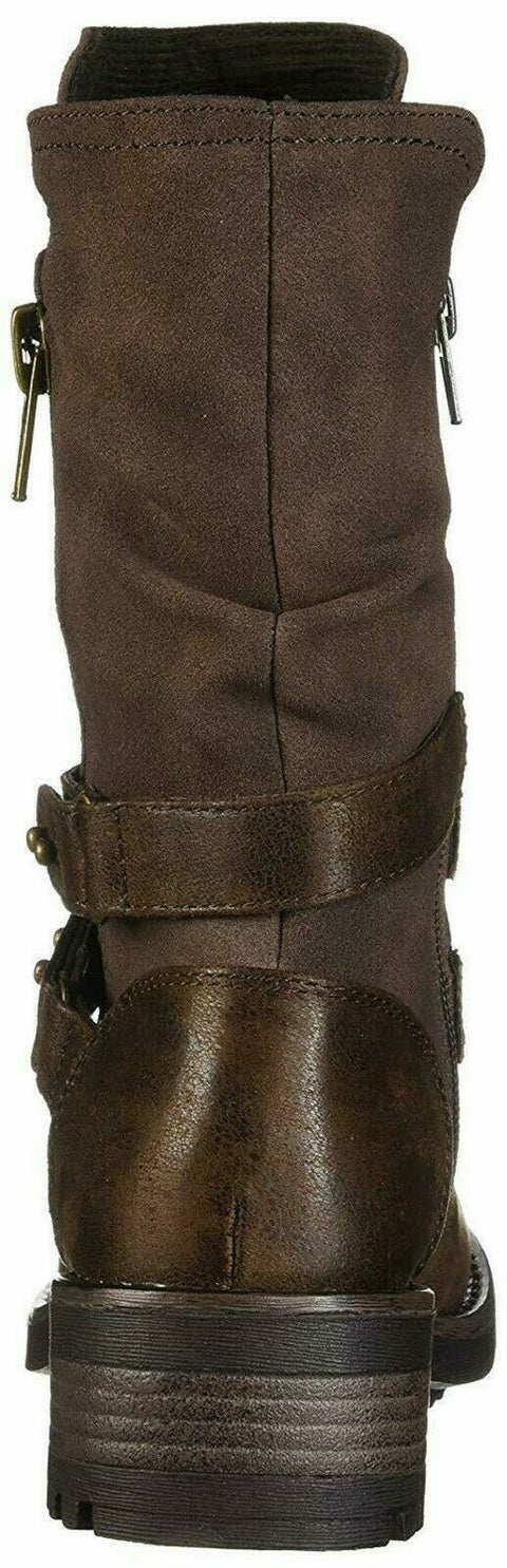 Carlos by Carlos Santana Women Sawyer Leather Almond Toe Dark Brown Boots US 6 M - evorr.com