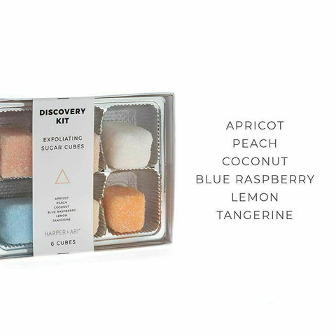 Harper + Ari Sugar 6 Scrub Cubes Exfoliating Body Gift Set Shea Butter Aloe Vera - evorr.com