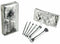 Glitterati Culture 6 Dual End Makeup Brush Set Silver Quilted Cosmetic Pouch NEW - evorr.com