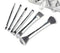 Glitterati Culture 6 Dual End Makeup Brush Set Silver Quilted Cosmetic Pouch NEW - evorr.com
