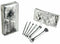 Glitterati Culture 6 Dual End Makeup Brush Set Silver Quilted Cosmetic Pouch NEW - evorr.com