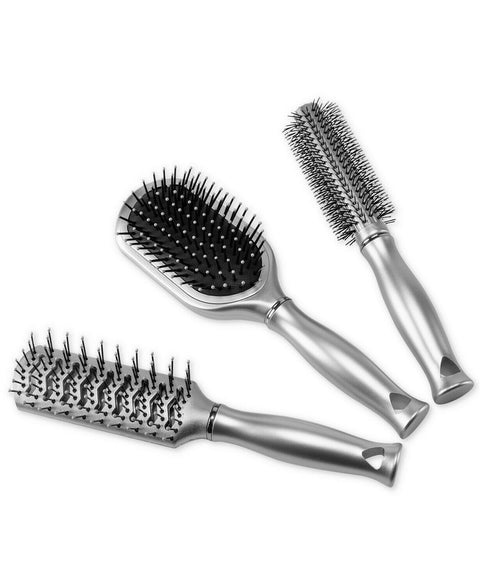 New 9PC Glitterati Culture Hair Styling Set Pro Round Styling Anti Static Paddle - evorr.com