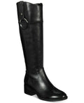NEW Alfani Women's Bexleyy Riding Leather Boots Black Size 8.5 M US - evorr.com